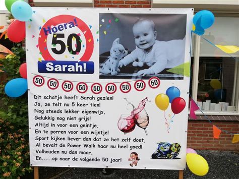 25 jaar verjaardag halve sarah teksten|Tekst voor spandoek voor Halve Sarah (=25 jr)